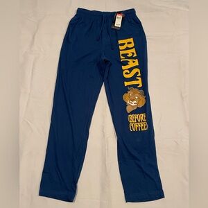 Vintage Kmart Disney Navy Graphic Lounge Pants - 'Beast (Before Coffee)'
